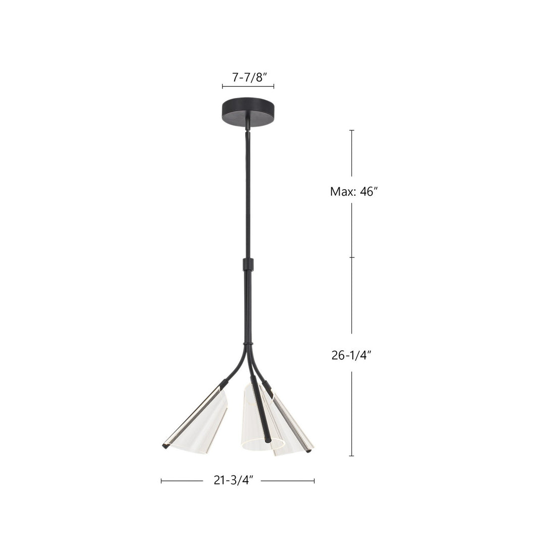 Kuzco Canada - PD62622-BK/LG - LED Pendant - Mulberry - Black/Light Guide
