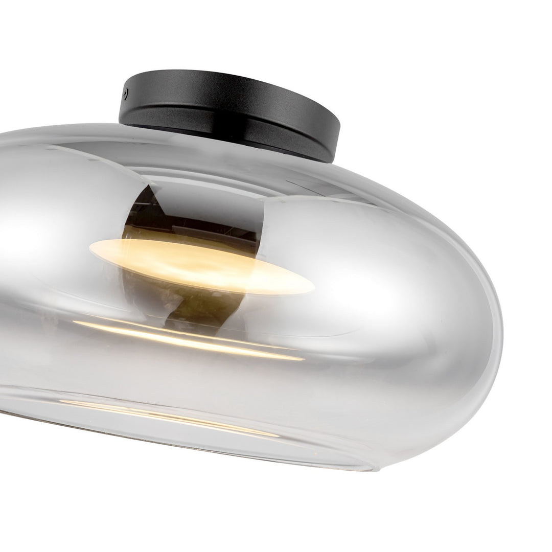 Kuzco Canada - SF62014-BK/CH - LED Semi-Flush Mount - Trinity - Black/Chrome