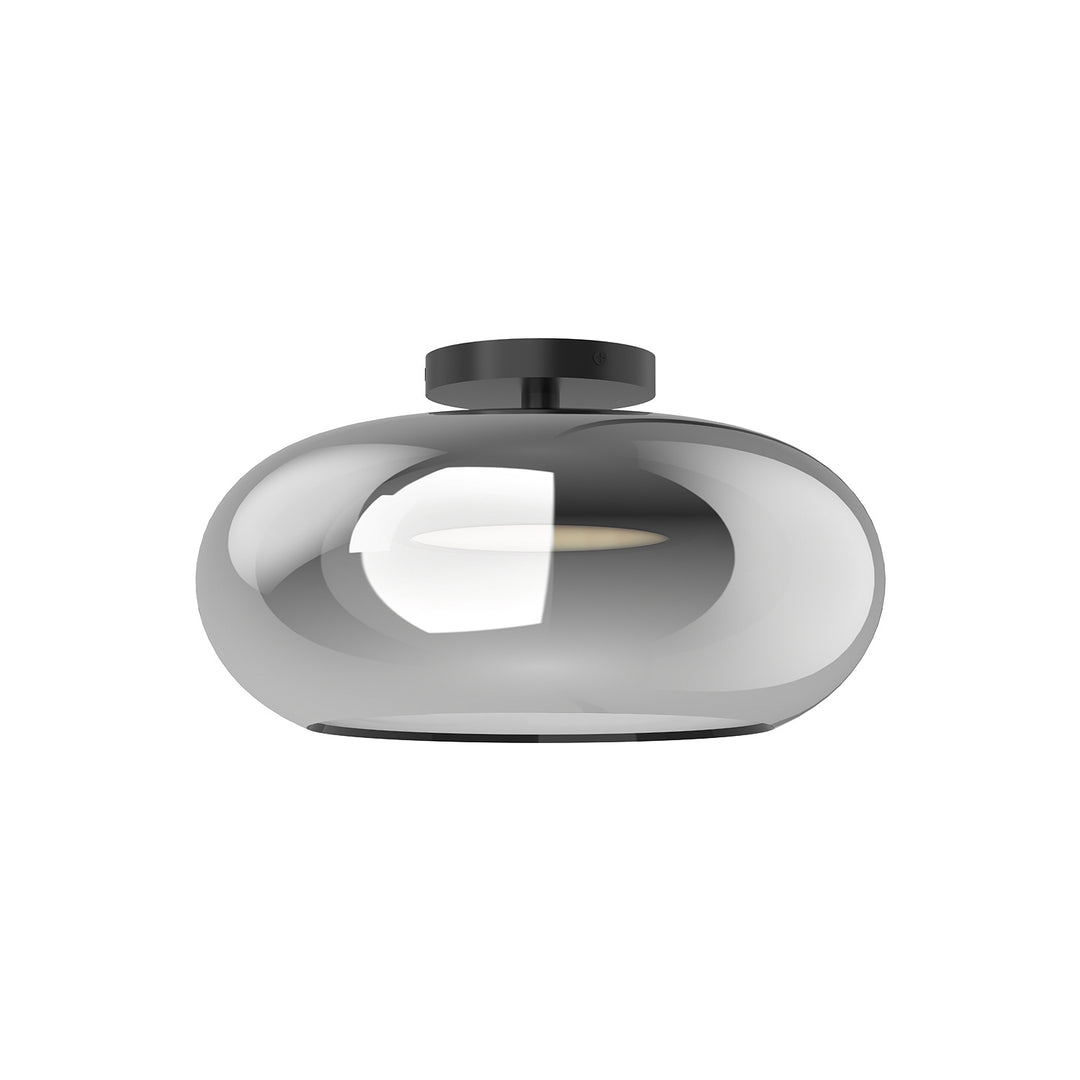 Trinity LED Semi-Flush Mount in Black/Chrome - available from The Lighting Shoppe, trusted by Canadian homeowners