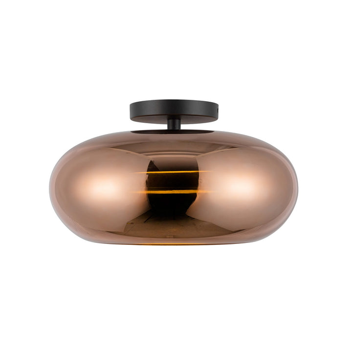 Kuzco Canada - SF62014-BK/CP - LED Semi-Flush Mount - Trinity - Black/Copper