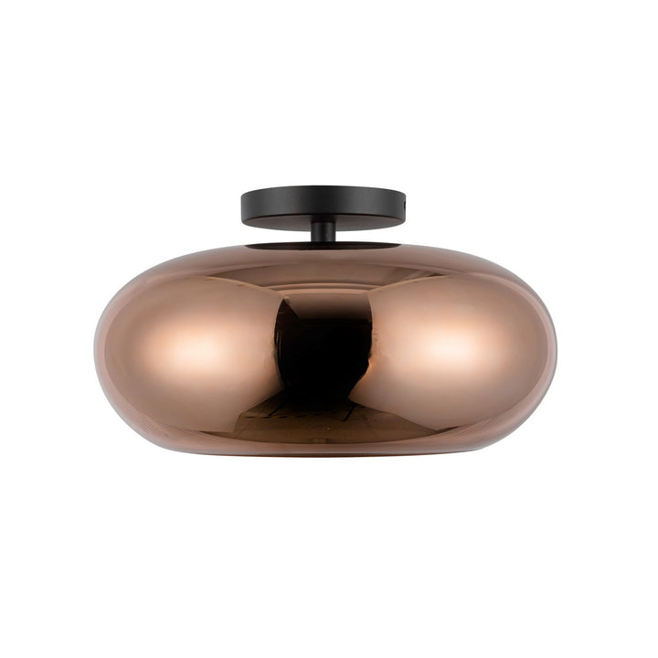 Kuzco Canada - SF62014-BK/CP - LED Semi-Flush Mount - Trinity - Black/Copper