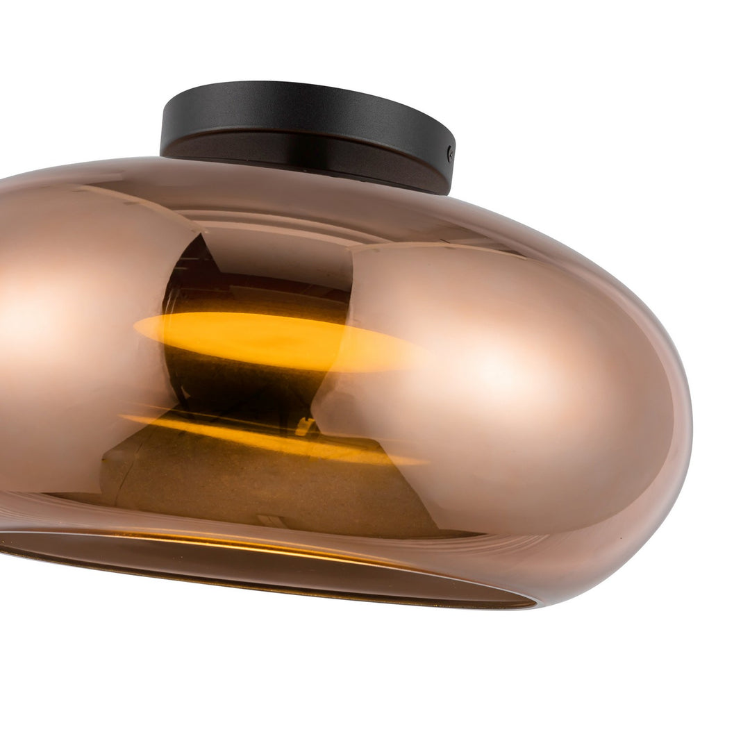 Kuzco Canada - SF62014-BK/CP - LED Semi-Flush Mount - Trinity - Black/Copper