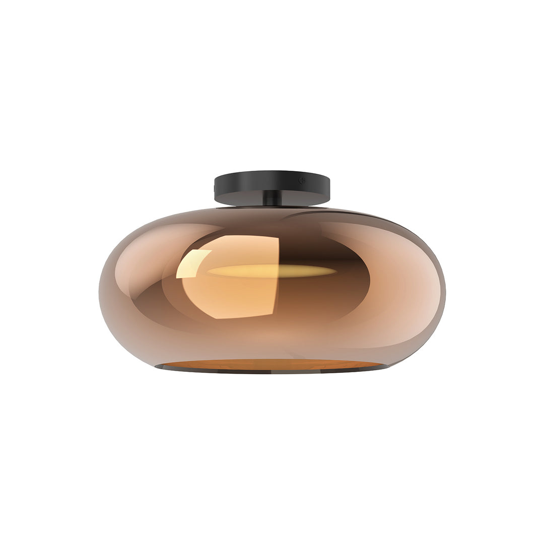 Trinity LED Semi-Flush Mount in Black/Copper - available from The Lighting Shoppe, trusted by Canadian homeowners