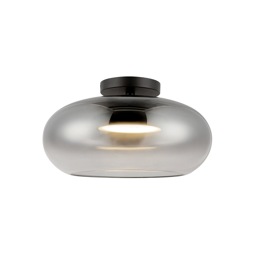 Trinity LED Semi-Flush Mount in Black/Smoked - available from The Lighting Shoppe, trusted by Canadian homeowners
