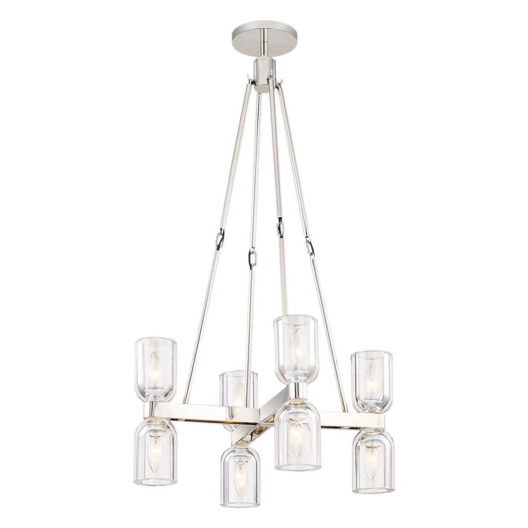 Alora Canada - CH338822PNCC - Eight Light Chandelier - Lucian - Clear Crystal/Polished Nickel