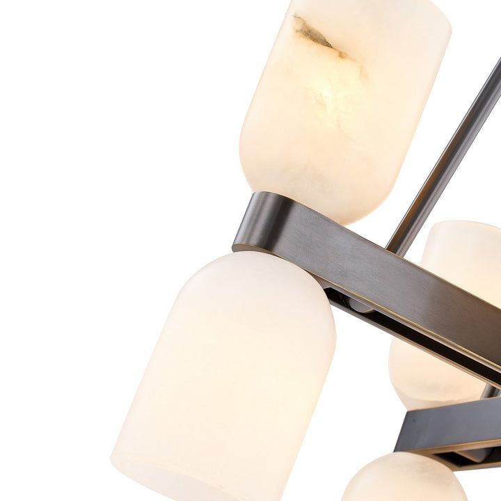 Alora Canada - CH338822UBAR - Eight Light Chandelier - Lucian - Urban Bronze/Alabaster
