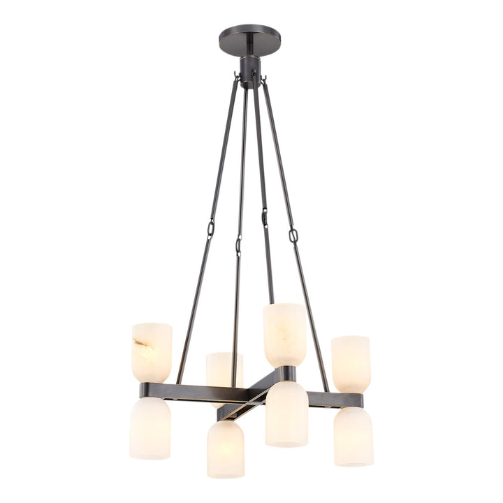 Alora Canada - CH338822UBAR - Eight Light Chandelier - Lucian - Urban Bronze/Alabaster