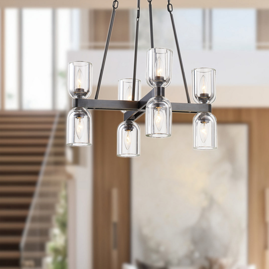 Alora Canada - CH338822UBCC - Eight Light Chandelier - Lucian - Clear Crystal/Urban Bronze