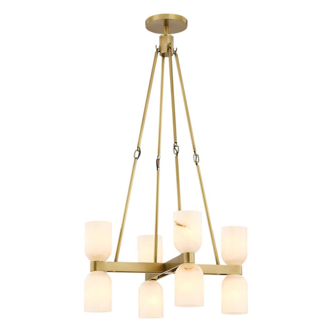 Alora Canada - CH338822VBAR - Eight Light Chandelier - Lucian - Vintage Brass/Alabaster