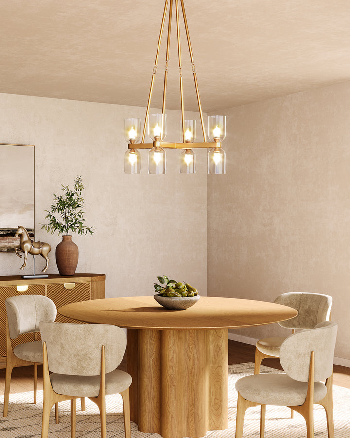 Alora Canada - CH338822VBCC - Eight Light Chandelier - Lucian - Clear Crystal/Vintage Brass