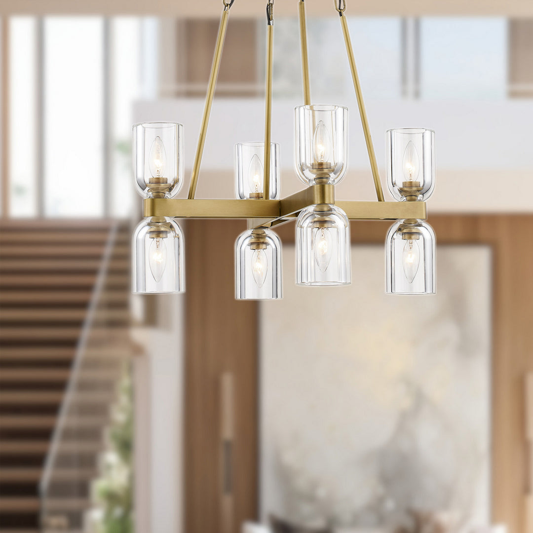 Alora Canada - CH338822VBCC - Eight Light Chandelier - Lucian - Clear Crystal/Vintage Brass