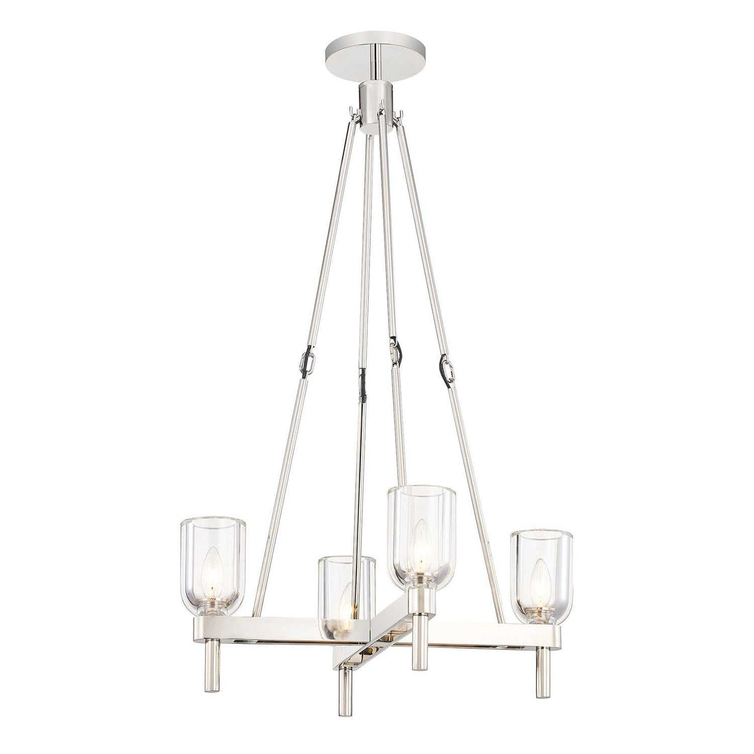 Alora Canada - PD338422PNCC - Four Light Pendant - Lucian - Clear Crystal/Polished Nickel