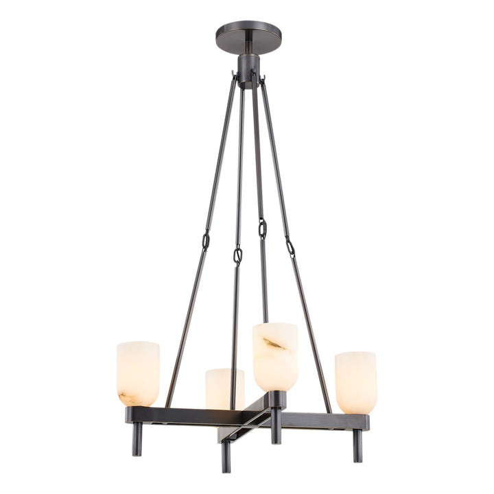 Alora Canada - PD338422UBAR - Four Light Pendant - Lucian - Urban Bronze/Alabaster