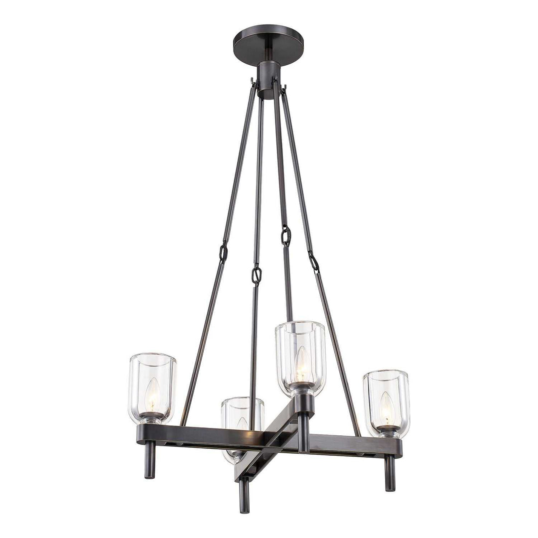 Alora Canada - PD338422UBCC - Four Light Pendant - Lucian - Clear Crystal/Urban Bronze
