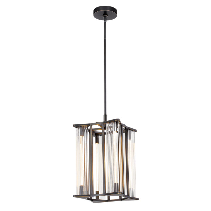 Alora Canada - PD339415UBCR - LED Pendant - Sabre - Ribbed Glass/Urban Bronze