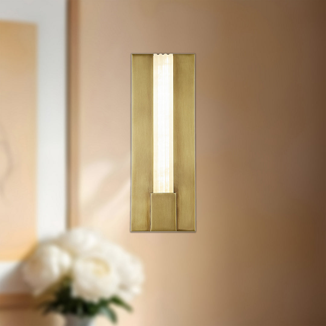 Alora Canada - WV322114VBAR - LED Vanity - Kismet - Vintage Brass/Alabaster
