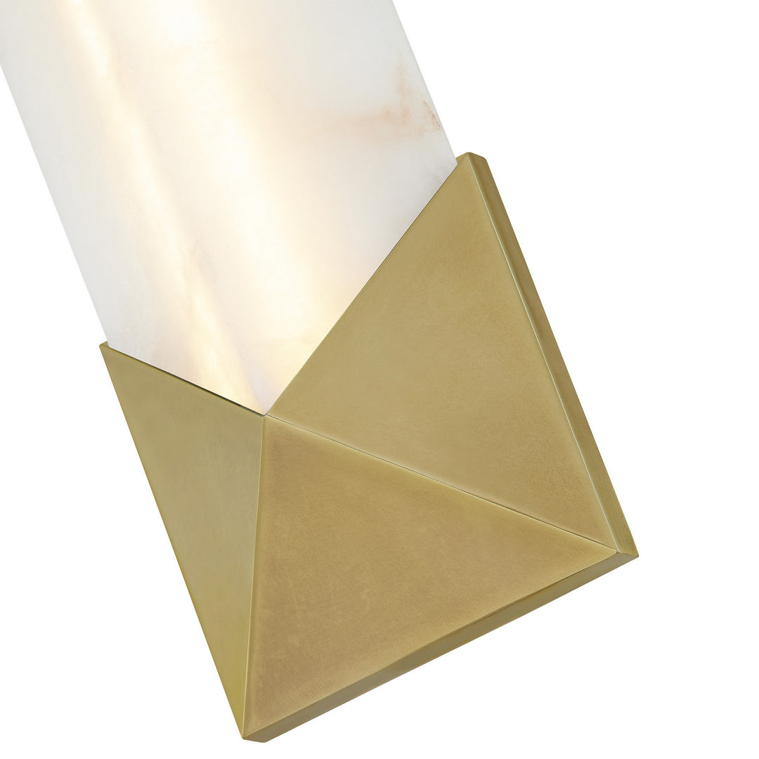 Alora Canada - WV323112VBAR - LED Vanity - Caesar - Vintage Brass/Alabaster