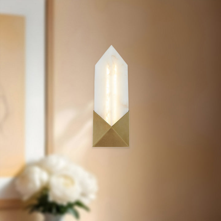 Alora Canada - WV323112VBAR - LED Vanity - Caesar - Vintage Brass/Alabaster