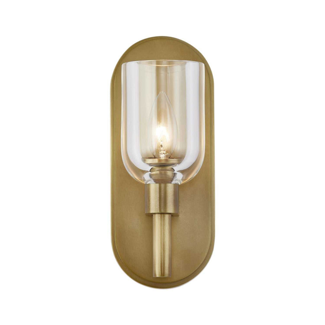 Alora Canada - WV338101VBCC - One Light Vanity - Lucian - Clear Crystal/Vintage Brass