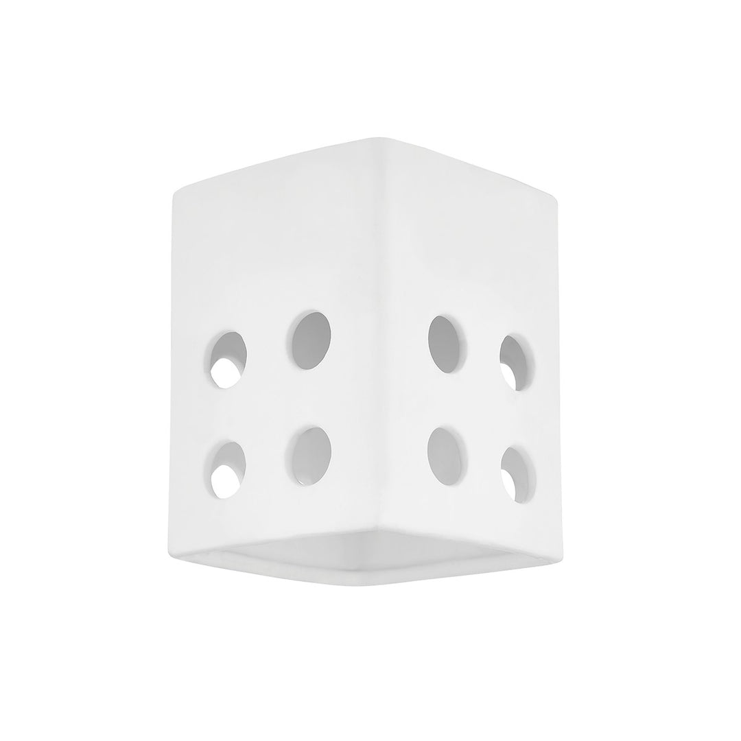 Tatum One Light Flush Mount in Aged Brass/Ceramic Raw Matte White - available from The Lighting Shoppe, trusted by Canadian homeowners