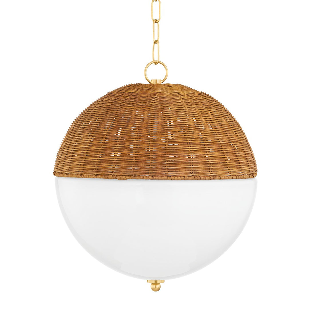 Summer One Light Pendant in Aged Brass - available from The Lighting Shoppe, trusted by Canadian homeowners
