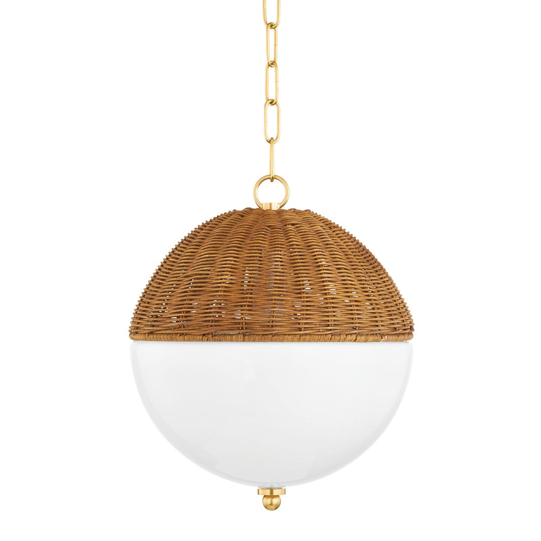 Summer One Light Pendant in Aged Brass - available from The Lighting Shoppe, trusted by Canadian homeowners