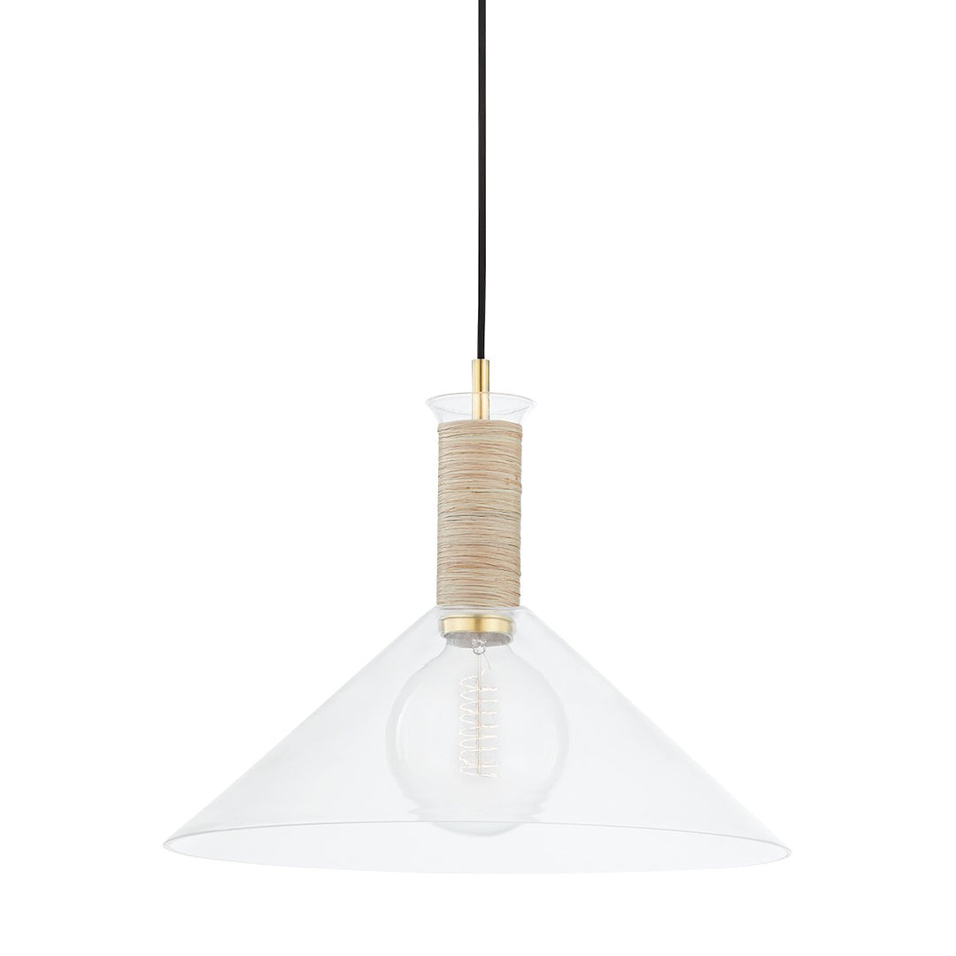 Besa One Light Pendant in Aged Brass - available from The Lighting Shoppe, trusted by Canadian homeowners