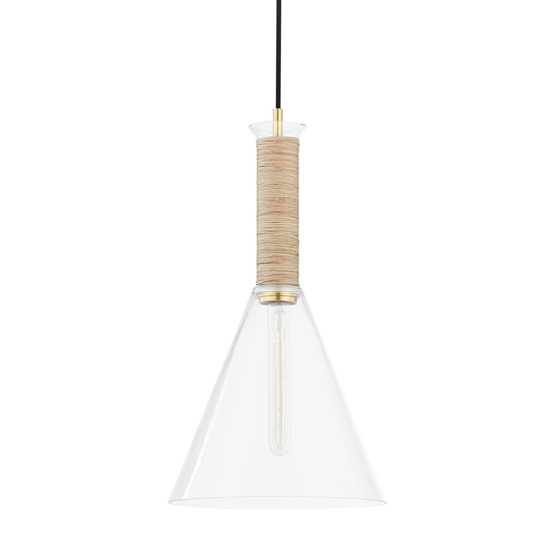 Besa One Light Pendant in Aged Brass - available from The Lighting Shoppe, trusted by Canadian homeowners