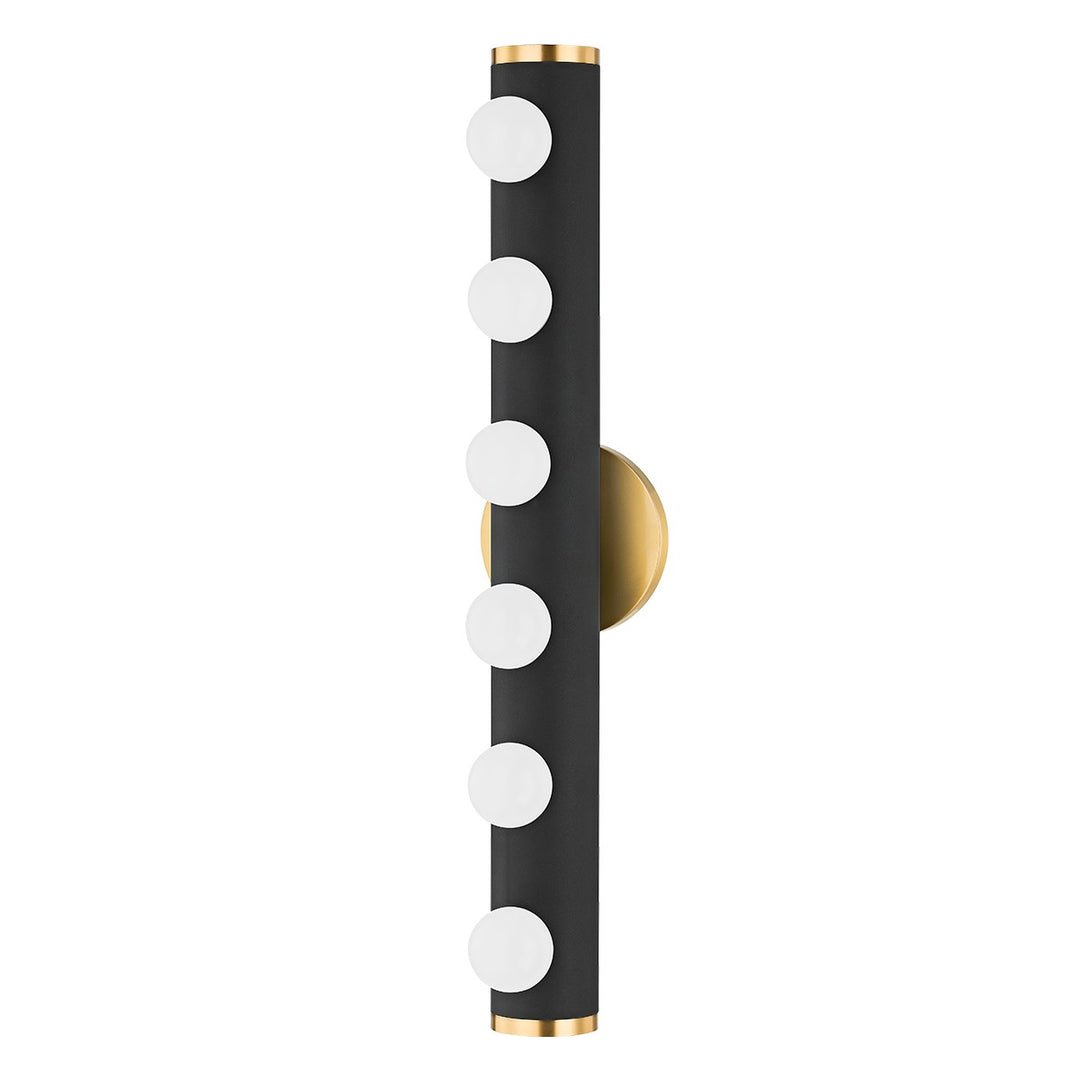 Penny Six Light Bath and Vanity in Aged Brass - available from The Lighting Shoppe, trusted by Canadian homeowners