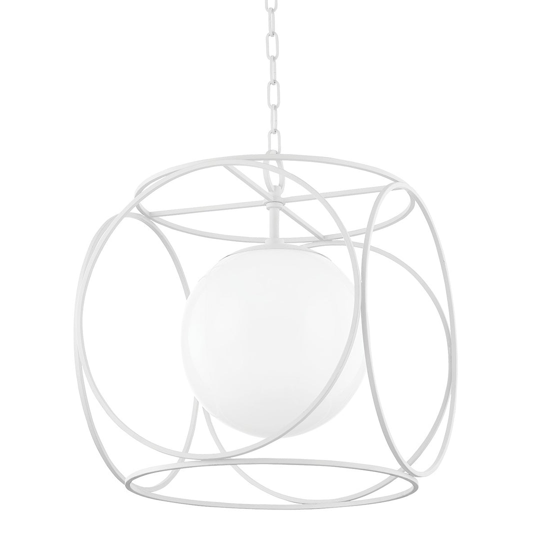Claire One Light Pendant in Textured White - available from The Lighting Shoppe, trusted by Canadian homeowners