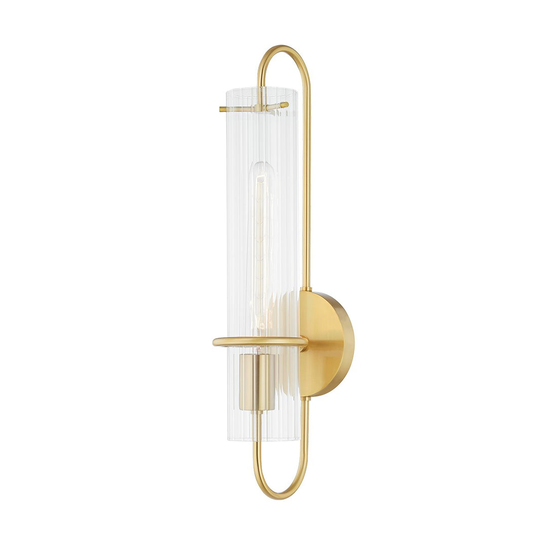 Beck One Light Wall Sconce in Aged Brass - available from The Lighting Shoppe, trusted by Canadian homeowners