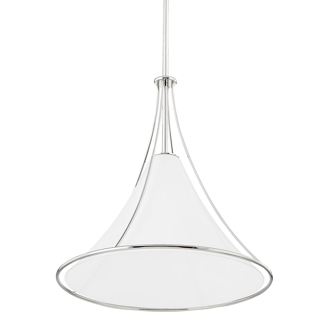 Madelyn One Light Pendant in Polished Nickel - available from The Lighting Shoppe, trusted by Canadian homeowners
