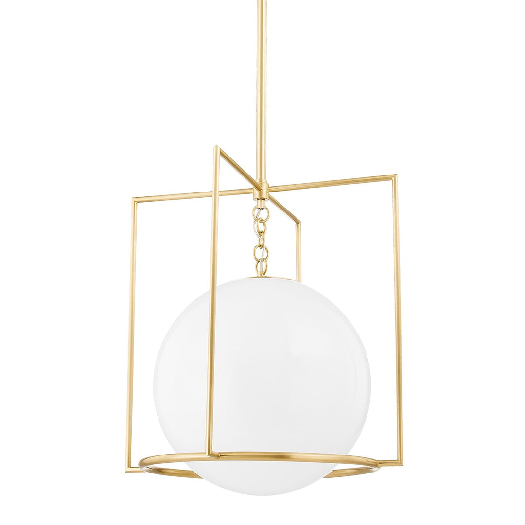 Frankie One Light Pendant in Aged Brass - available from The Lighting Shoppe, trusted by Canadian homeowners