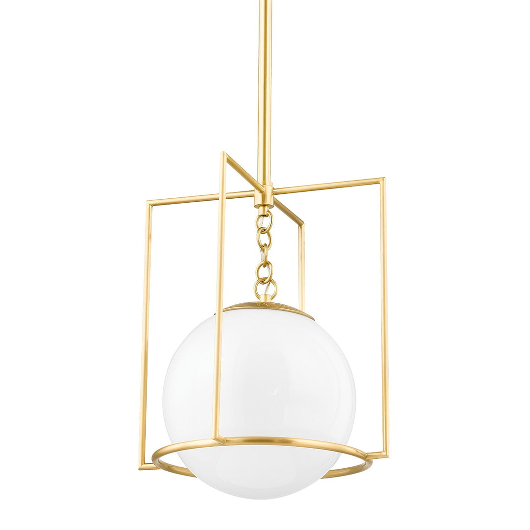 Frankie One Light Pendant in Aged Brass - available from The Lighting Shoppe, trusted by Canadian homeowners