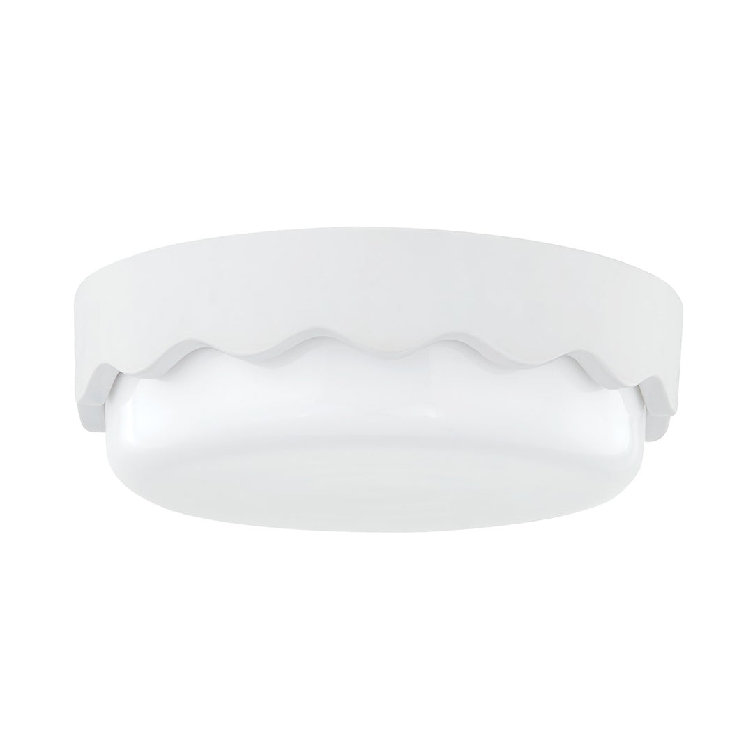 Wave Three Light Flush Mount in Ceramic Matte White - available from The Lighting Shoppe, trusted by Canadian homeowners