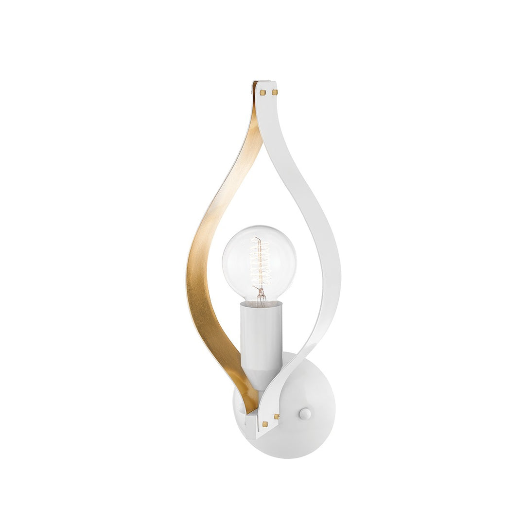 Nala One Light Wall Sconce in Soft White/Gold Leaf - available from The Lighting Shoppe, trusted by Canadian homeowners