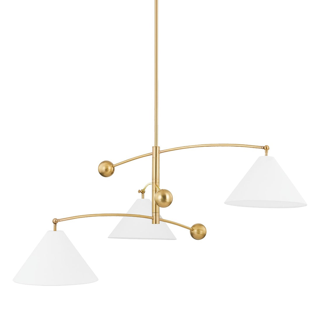 Birdie Three Light Chandelier in Aged Brass - available from The Lighting Shoppe, trusted by Canadian homeowners
