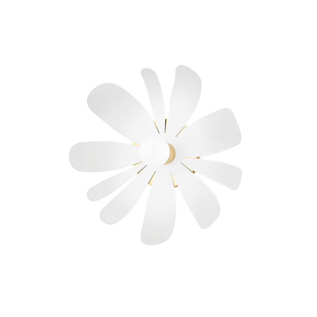 Twiggy One Light Bath and Vanity in Aged Brass/Textured White - available from The Lighting Shoppe, trusted by Canadian homeowners