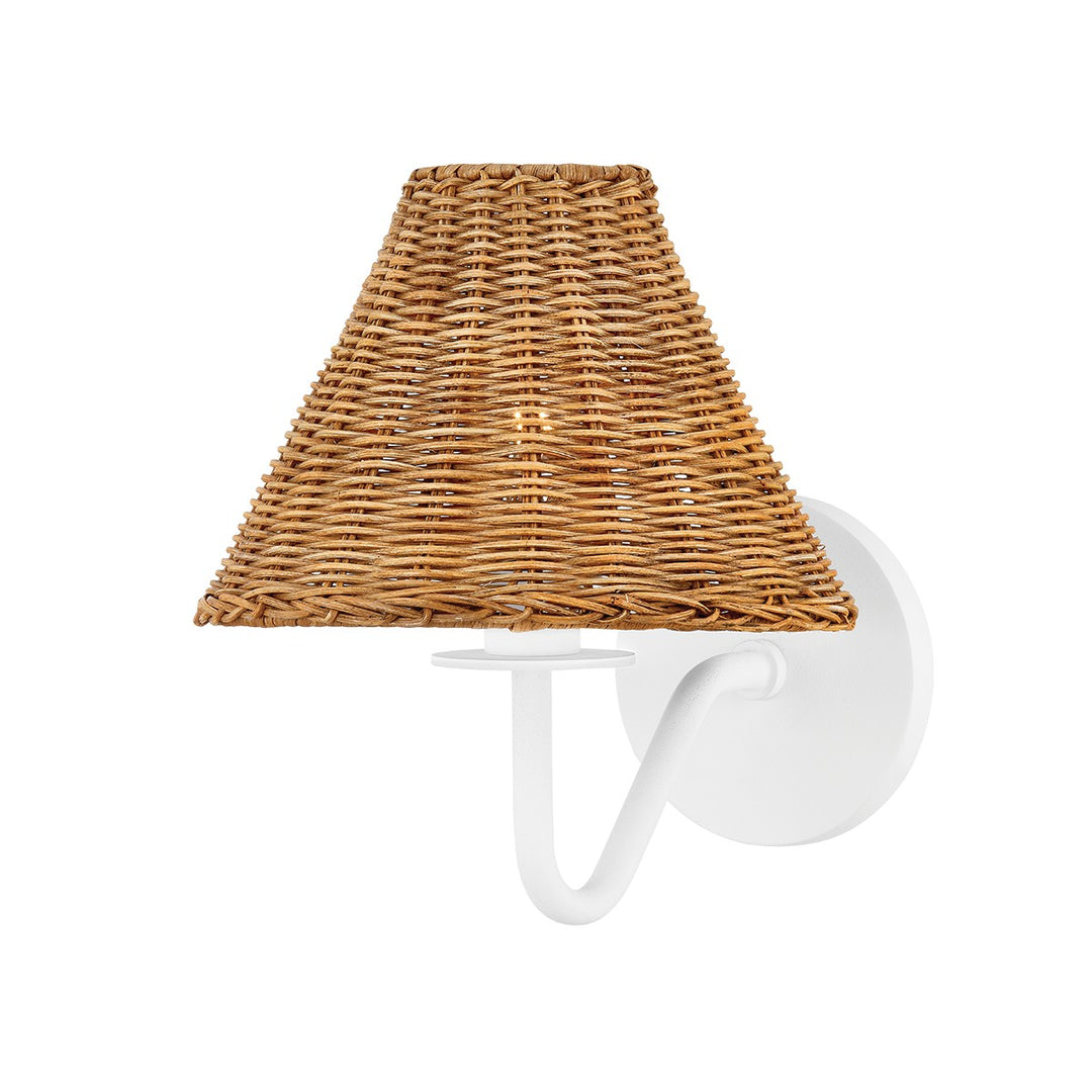 Issa One Light Wall Sconce in Textured White - available from The Lighting Shoppe, trusted by Canadian homeowners