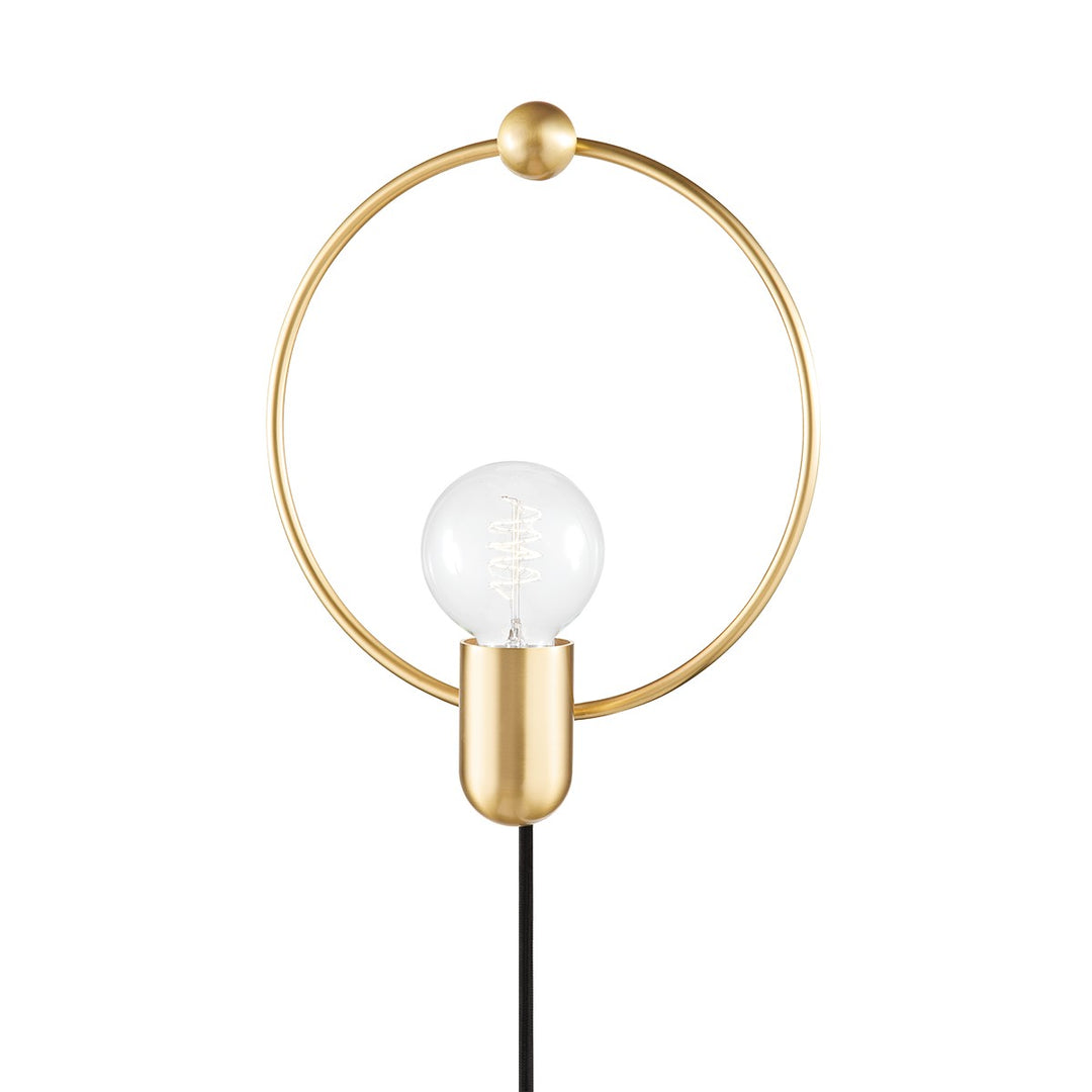 Darcy One Light Wall Sconce in Aged Brass - available from The Lighting Shoppe, trusted by Canadian homeowners