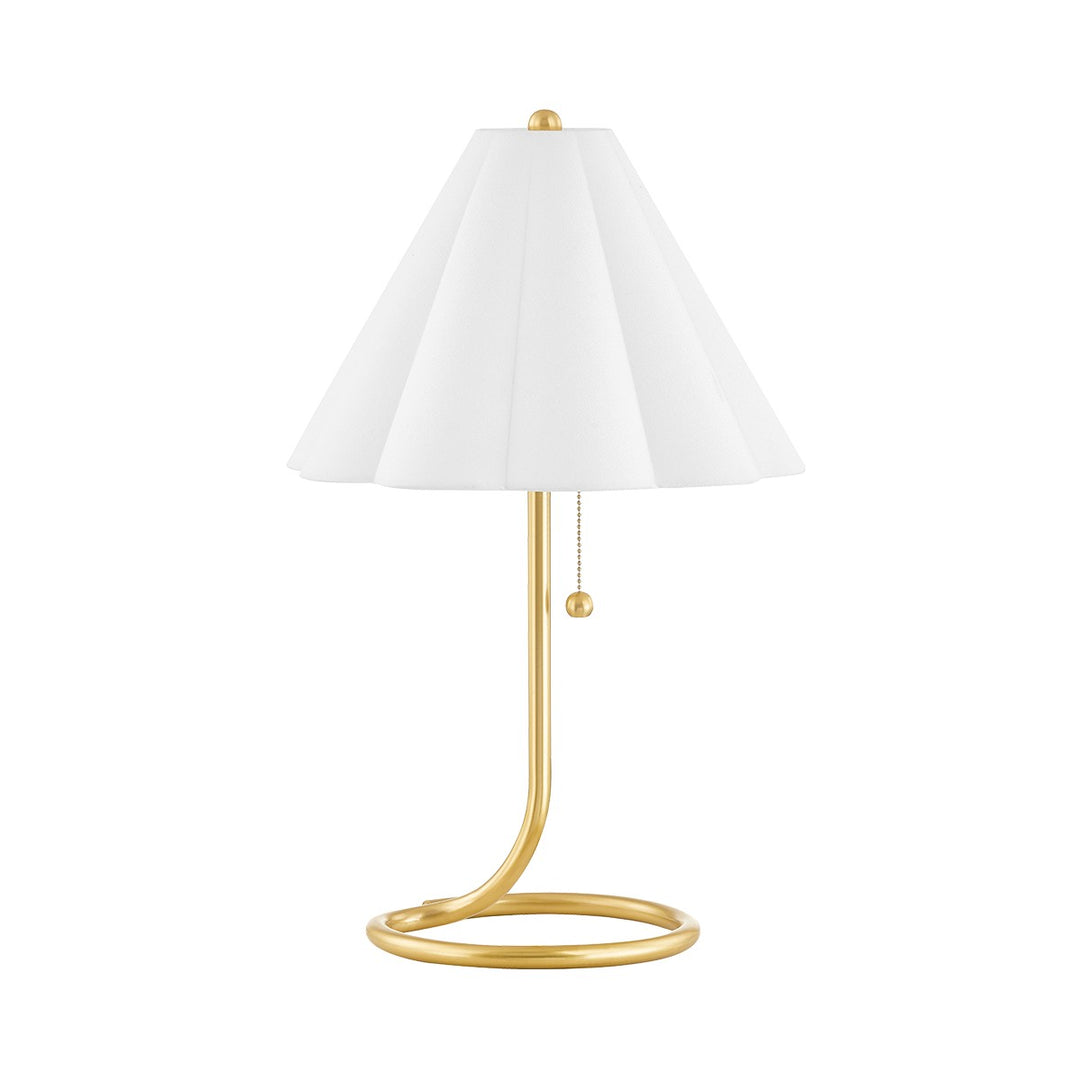 Martha One Light Table Lamp in Aged Brass - available from The Lighting Shoppe, trusted by Canadian homeowners