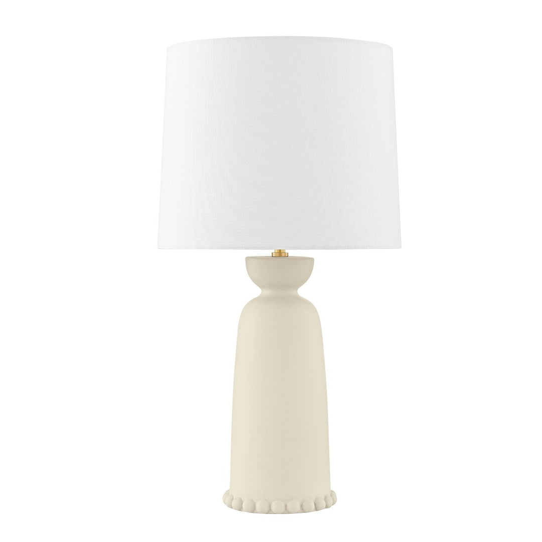 Rhea One Light Table Lamp in Aged Brass/Ceramic Antique Ivory - available from The Lighting Shoppe, trusted by Canadian homeowners