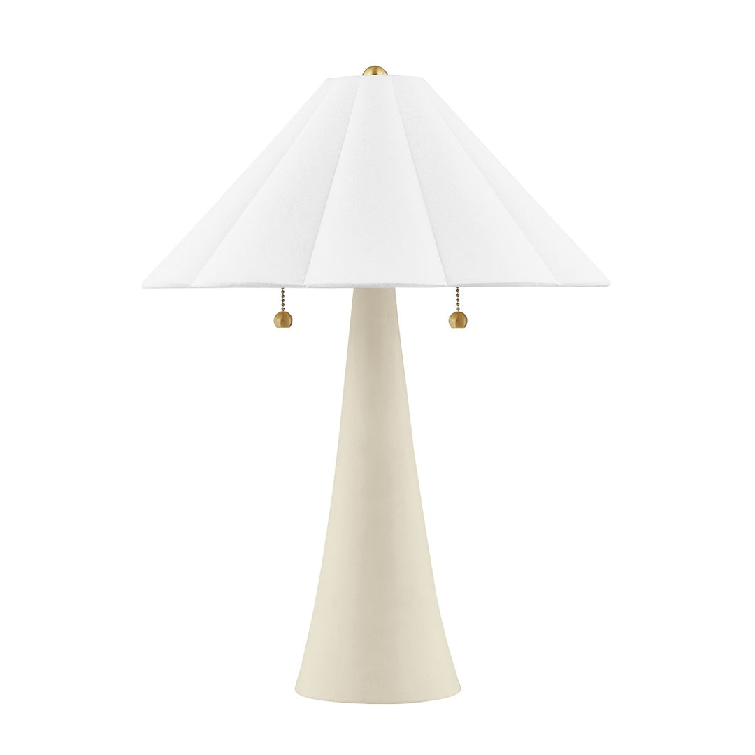 Alana Two Light Table Lamp in Aged Brass/Ceramic Antique Ivory - available from The Lighting Shoppe, trusted by Canadian homeowners