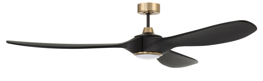 Envy 84 84"Ceiling Fan in Flat Black/Satin Brass - available from The Lighting Shoppe, trusted by Canadian homeowners