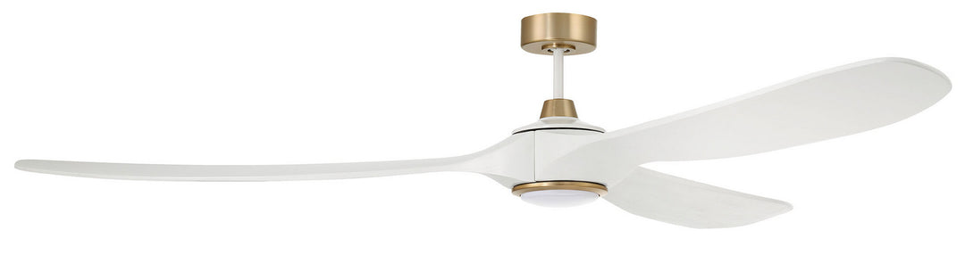 Envy 84 84"Ceiling Fan in White/Satin Brass - available from The Lighting Shoppe, trusted by Canadian homeowners