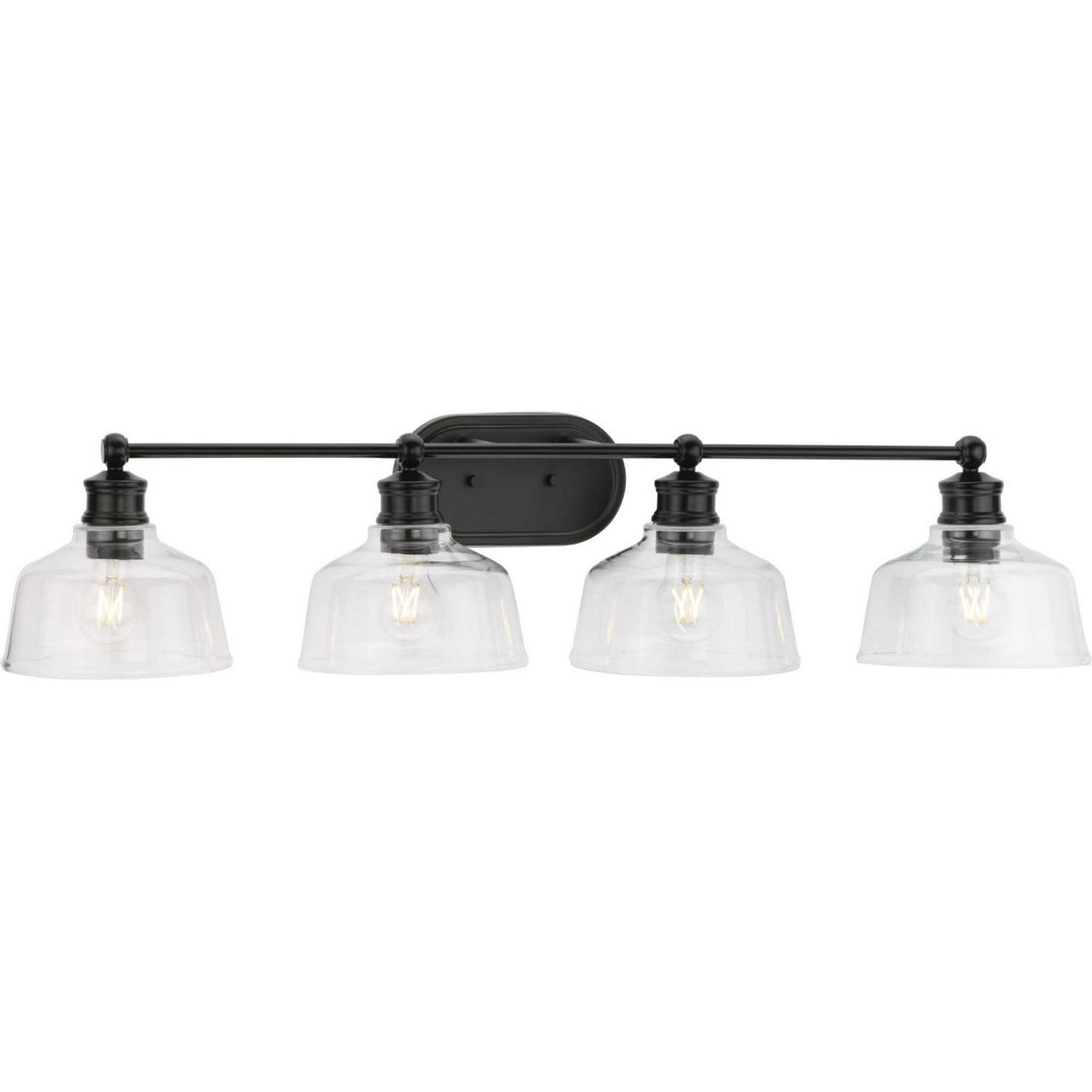 Singleton Four Light Bath in Matte Black - available from The Lighting Shoppe, trusted by Canadian homeowners