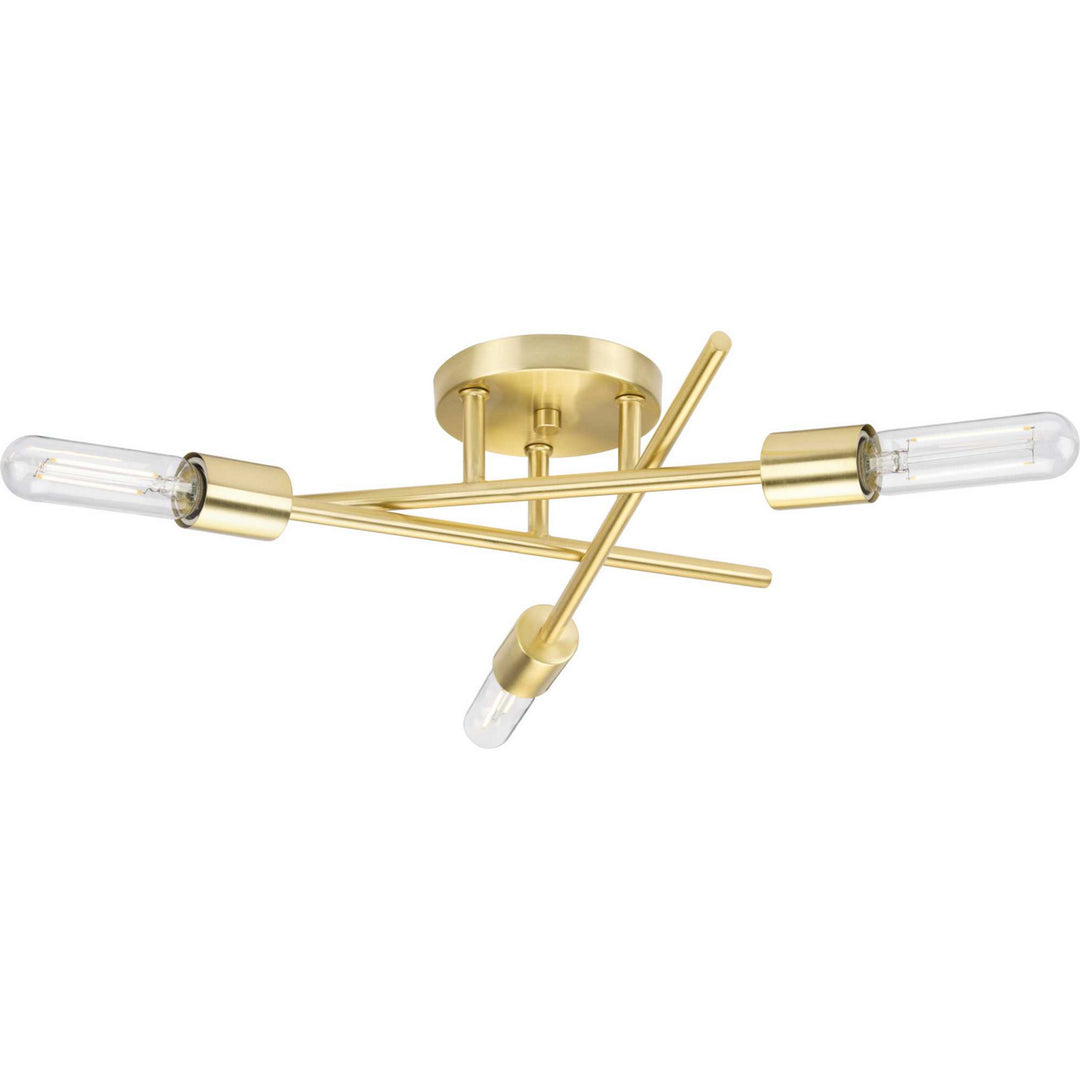 Progress Canada - P350225-012 - Three Light Semi Flush Mount - Astra - Satin Brass