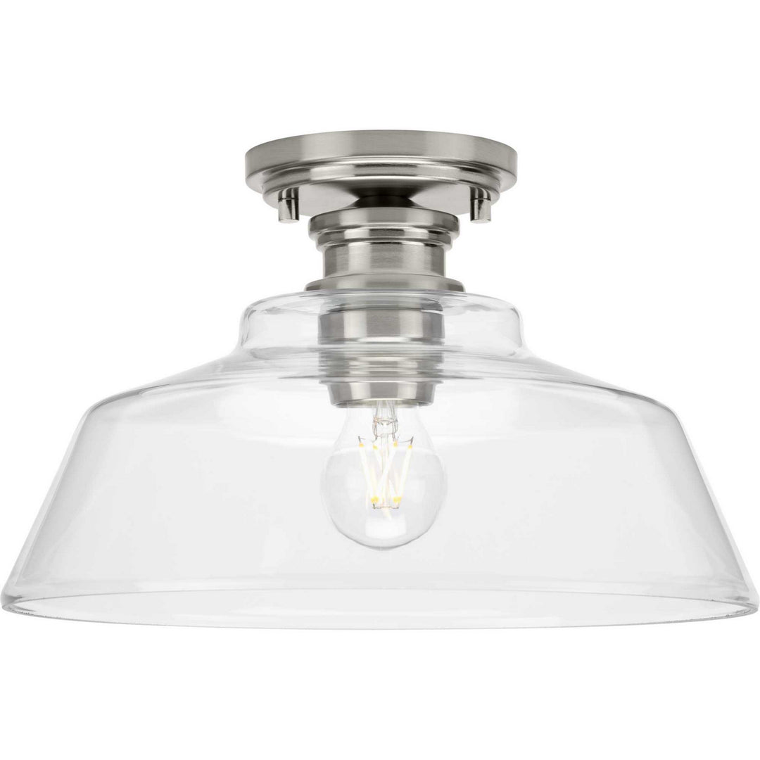 Progress Canada - P350227-009 - One Light Semi Flush Mount - Singleton - Brushed Nickel