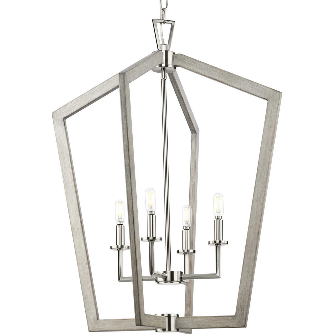Progress Canada - P500378-009 - Four Light Foyer Pendant - Galloway - Brushed Nickel