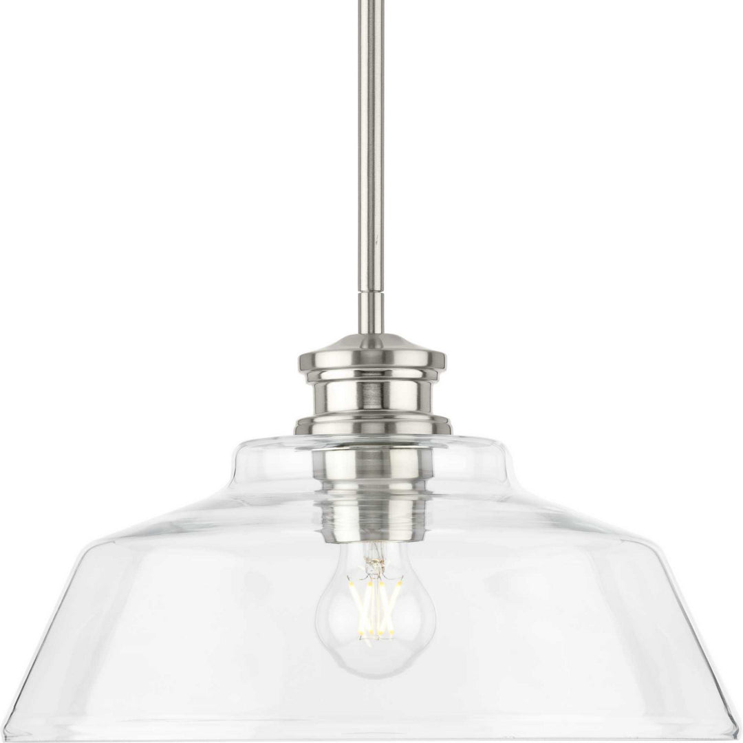 Singleton One Light Pendant in Brushed Nickel - available from The Lighting Shoppe, trusted by Canadian homeowners